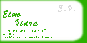 elmo vidra business card